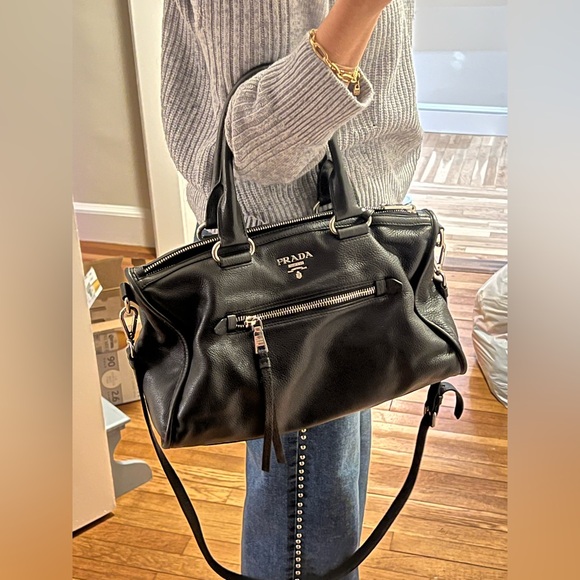 Prada Black Leather Shoulder Bag - Picture 7 of 7